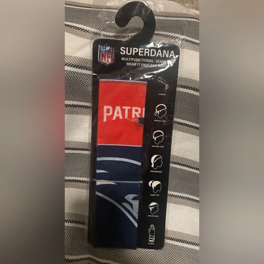 NFL Superdana Red and Blue Multifunctional Scarf New England Patriots New